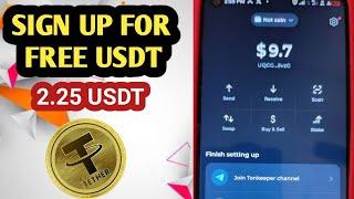 No investment : Sign up And get free 2.25 usdt /how to get free crypto, usdt, Bitcoin