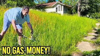 This SINGLE MOM Was cutting Her Overgrown Yard with SCISSORS…So I Surprised Her with THIS