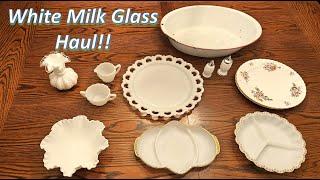 Antique and Vintage Thrift Haul - Milk Glass Lovers will love these!