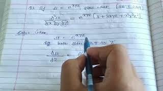 If u= e^xyz , Show that  d^3 u/dx.dy.dz = e^xyz[1+ 3xyz + x^2.y^2.z^2].#SBTE [2019] Very IMPORTANT.