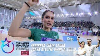 Cinta Laura Keluar Sebagai Pemenang Atletik Wanita 100 M  | Turnamen Olahraga Selebriti Indonesia