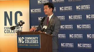 Chris Chung, Economic Development Partnership of North Carolina, Speaks at System Press Conference