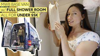 This couple did amazing things with a $5000 budget! MWB Van Conversion with Shower & Bed