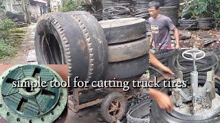 Amazing invention a simple tool for cutting truck tires