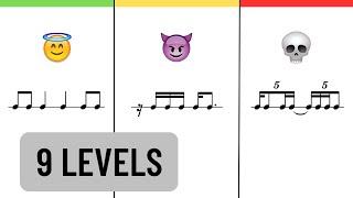 9 Sight Reading Exercises but each is More Difficult 