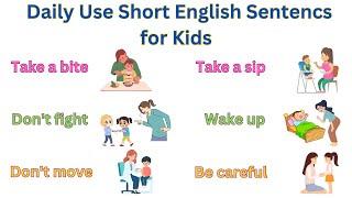 Daily Use English Sentences for kids | Spoken English for kids | #englishlearningvideo