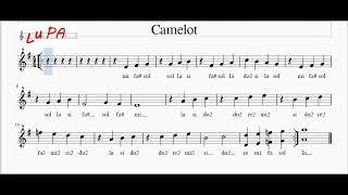 Camelot - (Facile) - Flauto dolce- Note - Spartito - Karaoke - Canto - Instrumental - Tutorial