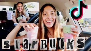 TRYING POPULAR TIKTOK STARBUCKS DRINKS!! | Isabella Zambrano