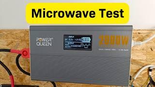 Power Queen 2000W Inverter Review - Microwave test