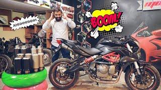 Loudest exhaust for Benelli 600i ixll55 , sc project || Exhaust note