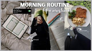 6AM morning routine of a muslimah| Qur'anic habits, nature walk, tips to wake up for fajr + tahajjud