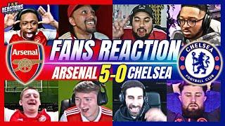 ARSENAL & CHELSEA FANS REACTION TO ARSENAL 5-0 CHELSEA | PREMIER LEAGUE