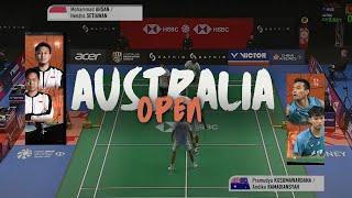 Pramudya Kusumawardana/Ramadiansyah  Vs Ahsan/Hendra  || QF AustraliaOpen 2024 #badmintonhariini