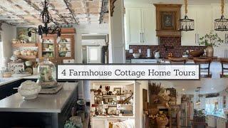 4 Antique Farmhouse Cottage Style Home Tours - Music Only Tour - Vintage Decor Decorating Ideas