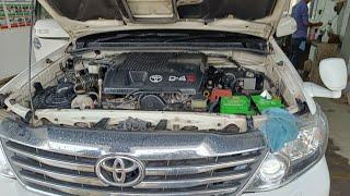 major service of our toyota fortuner after 1,00,000km #fortuner #toyotaindia