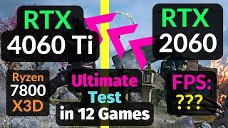 RTX 4060 Ti vs RTX 2060 TEST in 12 GAMES - 1080p 1440p 4K