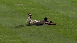 B.J. Upton takes a hit away with diving grab