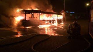 Linienbus vollständig ausgebrannt in Niederkassel-Mondorf am 16.02.16