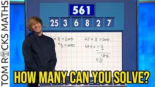 Dr Tom Crawford on Countdown - All Number Rounds From Week 2