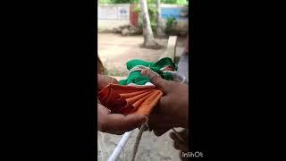 How to fold and tie National flag for hoisting#shorts #viralshorts