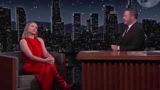 Kristen is a lady in red on Kimmel