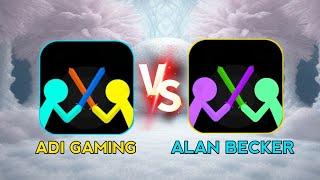 SUPREME DUELIST STICKMAN  ADI GAMING VS ALAN BECKER  #stickman #gaming #animation #fun@alanbecke