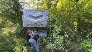 Camper slides off a mountain trail