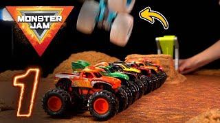 Jumping 20 Monster Trucks  Top 10 Monster Jam Best Stunts #1