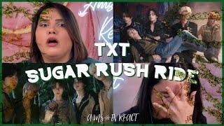 GIMME ME GIMME ME MORE  Reacting to TXT 'Sugar Rush Ride' Official MV | Ams & Ev React