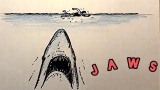 HOW  to draw JAWS  ,,, easy drawing