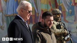 President Biden offers “unwavering support” on surprise visit to Ukraine - BBC News