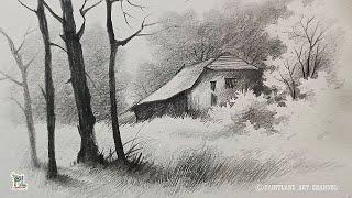 Nature Art with Pencil sketch and shading