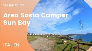 SunBay Area Sosta Camper   direkt am ionischen Meer bei Le Castella | sehr gepflegter grüner Platz