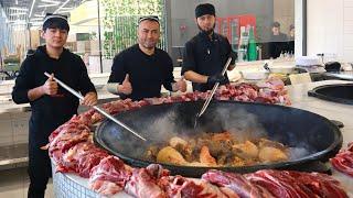 Samarkand flax pilaf of 40 kg meat and 40 kg rice | Samarqand zig'ir oshi