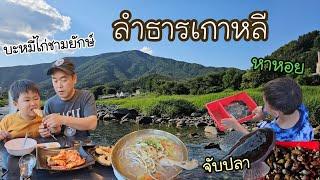 Ep.916 #แม่บ้านเกาหลี วันหยุดพาชมธรรมชาติ ไปเล่นน้ำหาหอยมรกต แวะกินบะหมี่ไก่เกาหลี