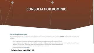 Registro de dominios edu ar