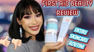 REVIEWING MY ENTIRE FIRST AID BEAUTY COLLECTION | IS HIGH END SKINCARE WORTH IT?