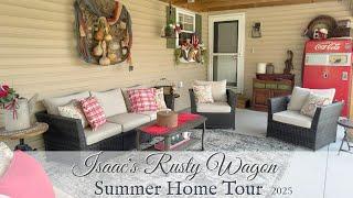 SUMMER HOME TOUR & OUTDOOR DECOR ~ COUNTRY COTTAGE PRIMITIVE ECLECTIC ~ 2025 ~ VINTAGE IDEAS