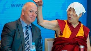 Best moments from Dalai Lama's press conf. at Council of Europe