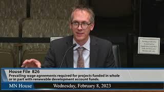 House climate and energy committee hears HF826 2/8/23