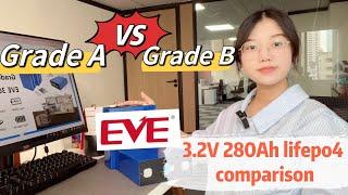 EVE Lifepo4 280Ah Grade A and Grade B lifepo4 cell comparison