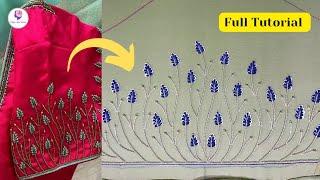 Aari work latest Blouse design | full tutorial