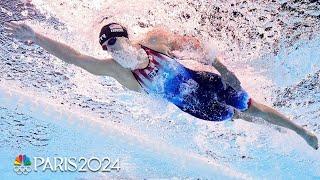 Underwater cam: Katie Ledecky's historic four-peat in 800m freestyle | Paris Olympics | NBC Sports