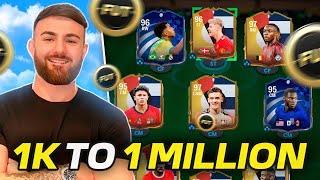 EASIEST way to go from 1k To 1 MILLION coins in EAFC 24! (How To Make 1 MILL EASY in FC 24) *GUIDE*