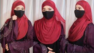 Very Easy And Simple Hijab Styles   For School Girls | Full Coverage  Hijab Tutorial  With Mask |
