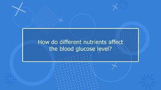 How can different food components influence blood glucose levels?