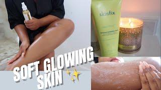 HOW TO GET SOFT GLOWING MOISTURIZED SKIN! The Best Summer Routine + Tips For Uneven Skin & Dry Skin