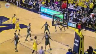 D.J. Wilson Dunk and Technical Foul vs. Michigan State