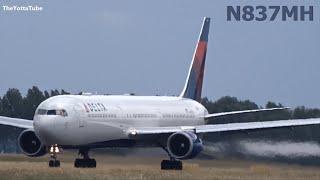 Delta Air Lines - Boeing 767-400 - Takeoff at AMS (N837MH)