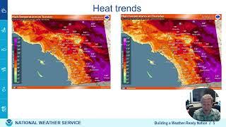 Heat continues but not as warm except deserts above averages - NWS San Diego - June 24, 2024